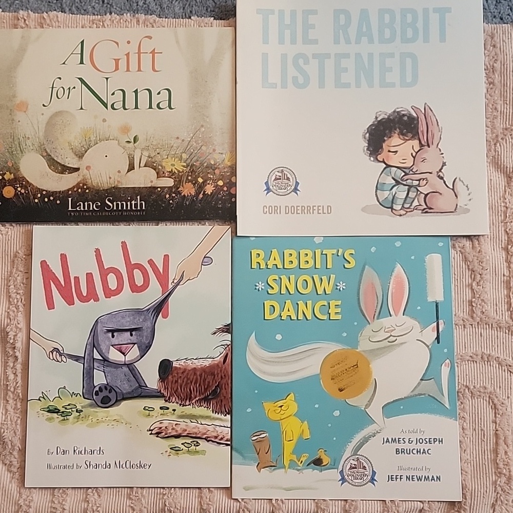 4 Brand New Books all Rabbit Themed. All from Dolly Partons Imagination Library.